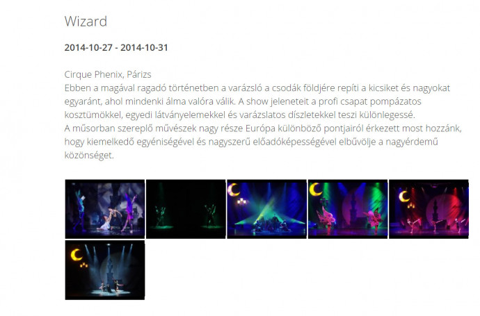 Az ART Előadó-Művészeti Kft. honlapja az állítólagos előadás beharangozójával.