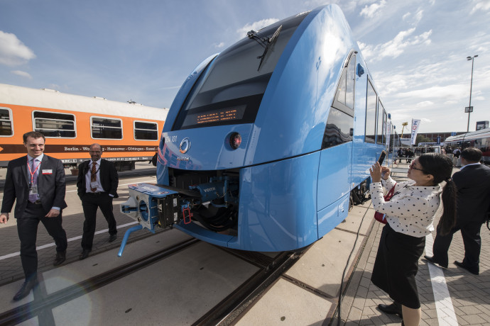 Az Alstom hidrogénhajtású vonata. Fotó: AFP/Europress