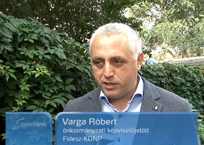 Varga Róbert a Szeged TV 2014-es felvételén.