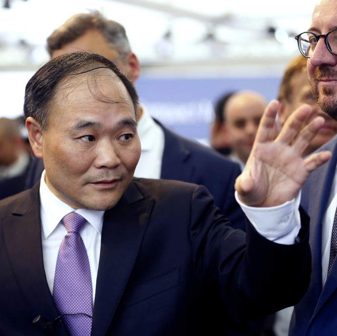 Li Sufu, a Geely tulajdonosa. (NICOLAS MAETERLINCK / Belga / AFP)