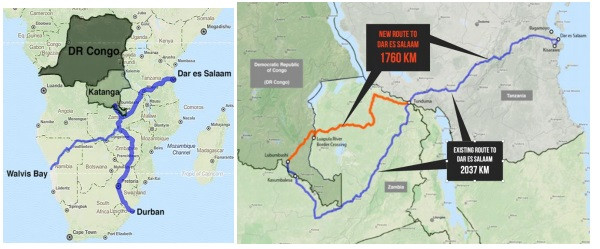 Az elkészült útnak köszönhetően több mint 200 kilométerrel csökkene az út Dar es-Salaamba. Forrás: Dél-Afrikai Fejlesztési Bank