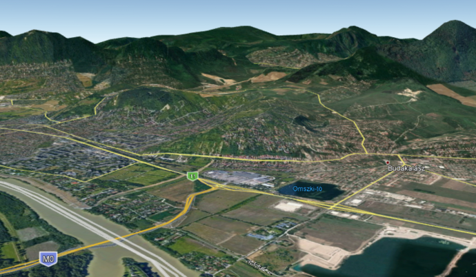 Kép: Google Earth, némi topográfiai torzítással.