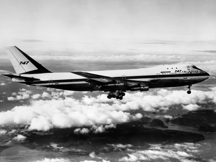 A 747-es egyik első útja 1969-ben. Fotó: AFP