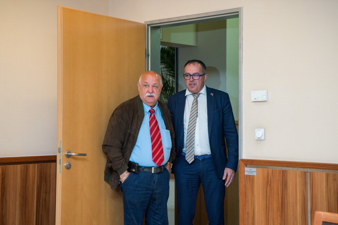 Csötönyi Sándor, a Magyar Ökölvívó Szakszövetség korábbi elnöke (balra) és Balogh Sándor. Fotó: Balogh Zoltán/MTI