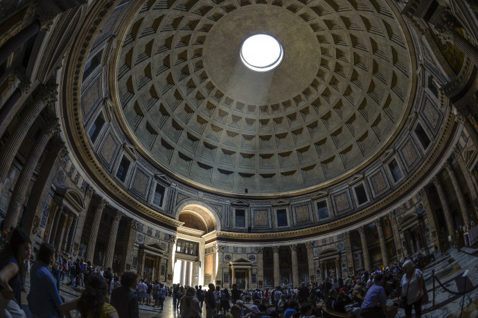 A római Pantheon betonkupolája. Fotó: AFP