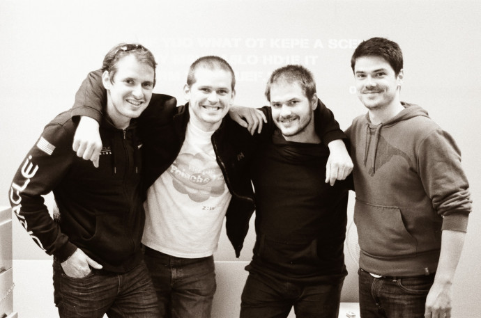 Balról jobbra: Gábor, Péter, Gergely és Zoltán. Fotó: clueQuest