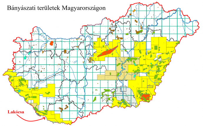 Az MBFSZ honlapjáról a napokban letöltött, aktuális térkép. Zölddel jelölik a kőolajban gazdag területeket.