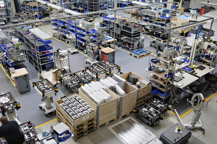 A Mobile Industrial Robots gyártósora. Fotó: MiR