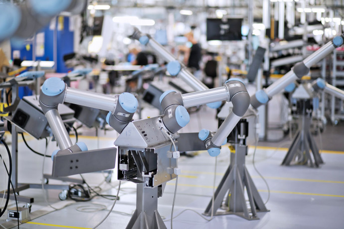 Ipari robotkarok a Universal Robots dániai gyárában. Fotó: UR