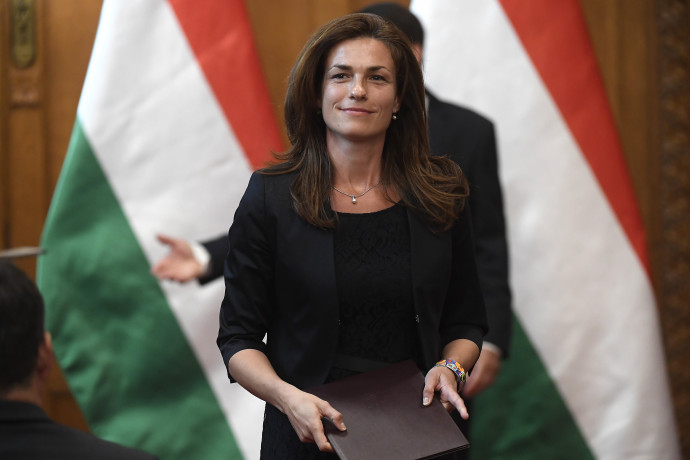 Varga Judit államtitkárrá való kinevezése után 2018-ban. Fotó: Kovács Tamás/MTI