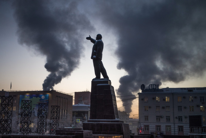 Lenin szobra Jakutszkban. Fotó: AFP