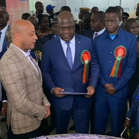 René (balra) Félix Tshisekedi kongói (középen) Edgar Lungu zambiai elnökkel (jobbra). Fotó: Facebook/Patriotic Front