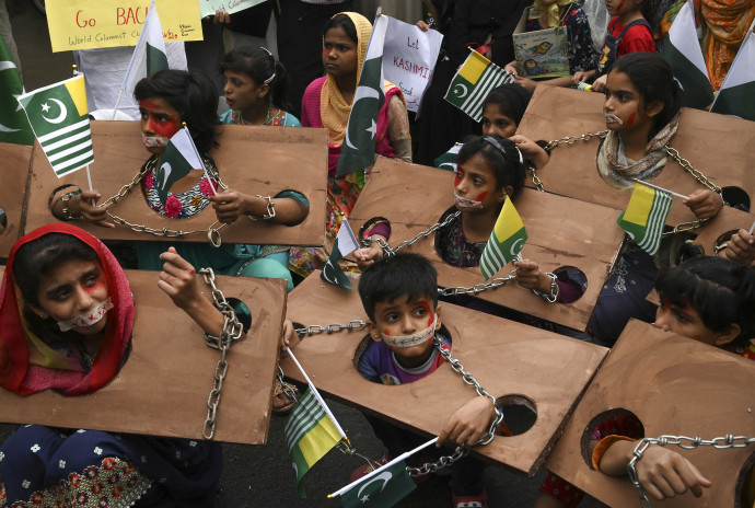 India-ellenes tiltakozás Pakisztánban. Fotó: AFP 