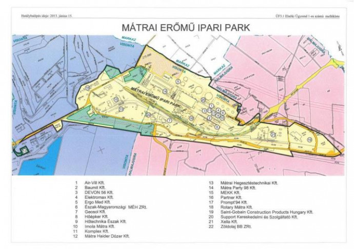 A Mátrai Erőmű ipari parkja. Forrás: Mátrai Erőmű