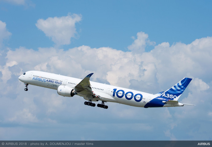 A tesztgép. Fotó: Airbus