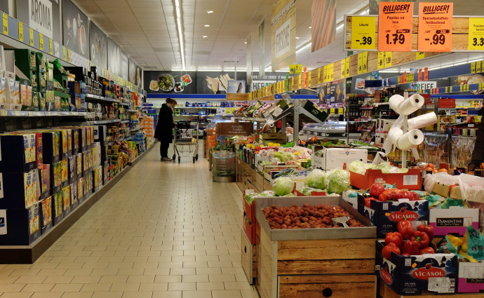 Egy esseni Lidl belülről. Fotó: AFP