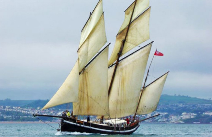 A Grayhound, egy 1776-os hajó 2012-ben épített mása. Fotó: Grayhounf Ventures