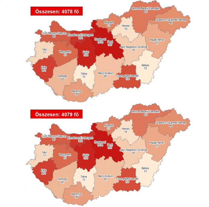 Egy koronavírus-fertőzés volt ma Magyarországon, abból kettő Budapesten