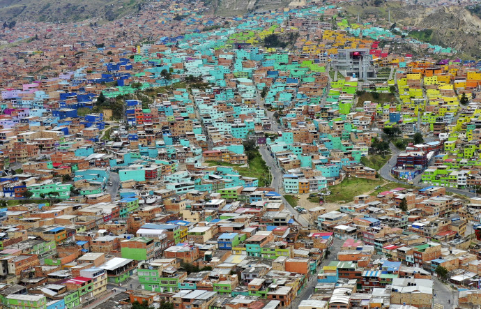 Bogotá Ciudad Bolívar nevű városnegyede. Fotó: AFP