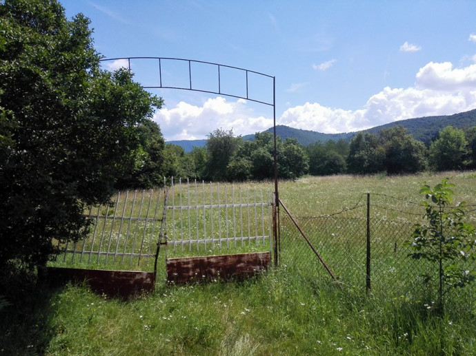 A dömösi telek egyik bejárata a főútról nézve. Fotó: Gz