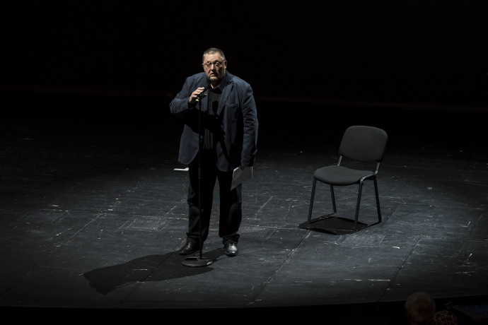 Vidnyánszky Attila, a Nemzeti Színház igazgatója társulati ülésen a színházban 2018. június 8-án.Fotó: MTI / Mónus Márton
