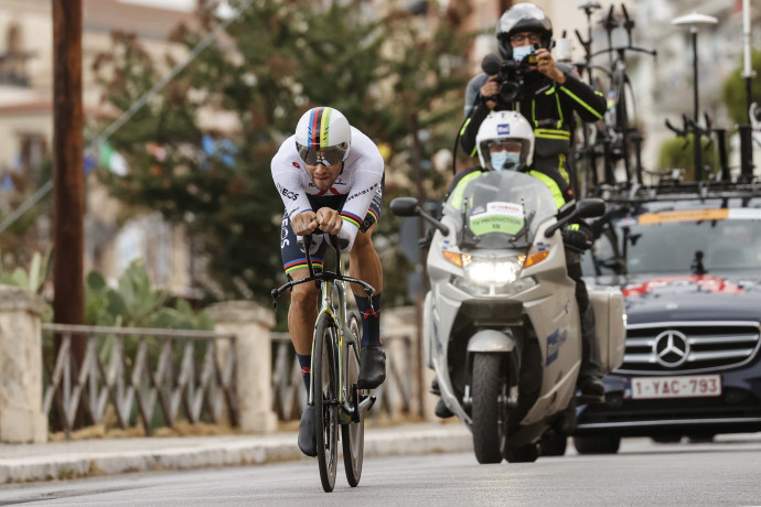 Filipp Ganna a 2020-as Giro d'Italia 1. szakaszán.Fotós: Luca Bettini / AFP