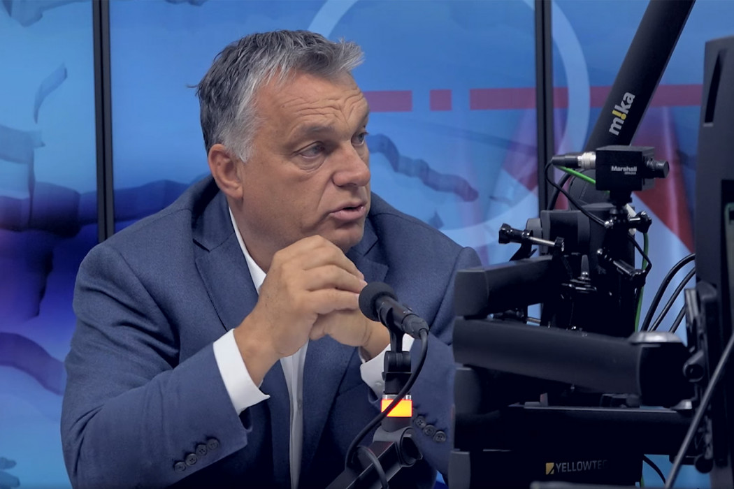 Orbán Viktor a Kossuth rádióban 2020. október 4-én.Kép: Orbán Viktor Facebook-oldala
