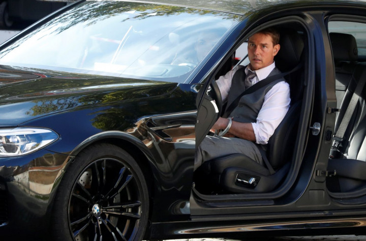 Tom Cruise a Mission Impossible 7 forgatásán Rómában október 6-án Fotó: Yara Nardi /Reuters