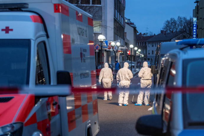 Helyszínelők a gyilkosság helyszínén 2020. február 19-énFotó: Thomas Lohnes / AFP