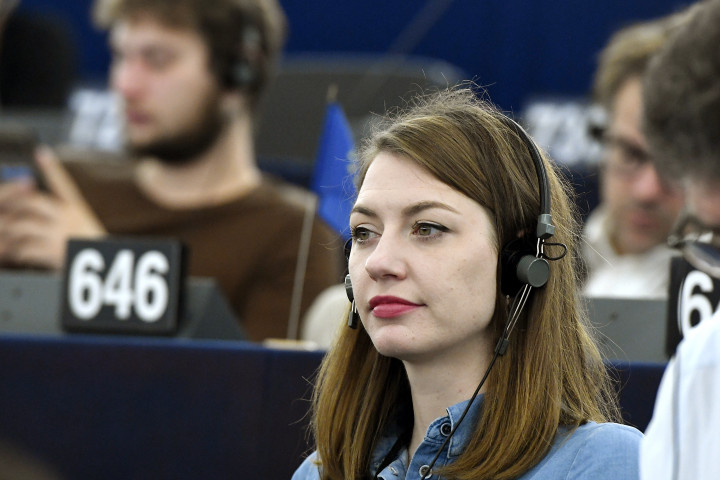 Donáth Anna, a Momentum képviselője az Európai Parlament plenáris ülésén Strasbourgban 2019. július 16-án.Fotó: MTI/ Koszticsák Szilárd