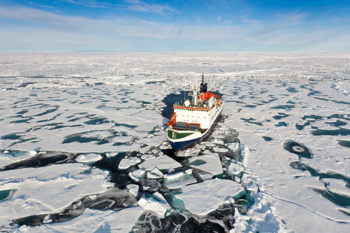 A Polarstern nevű kutatóhajó Fotó: Stefan Hendriks/Alfred Wegener Intézet/EPA/MTI