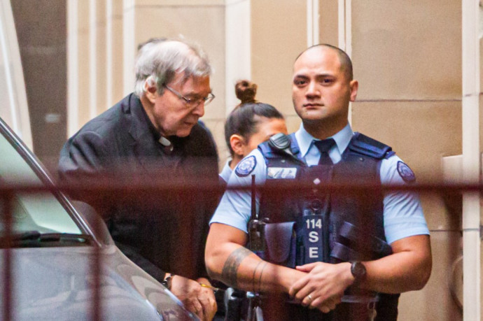 George Pell bíboros érkezik a Melbourne-i Törvényszékre 2019. június 6-ánFotó: Asanka Brendon / AFP