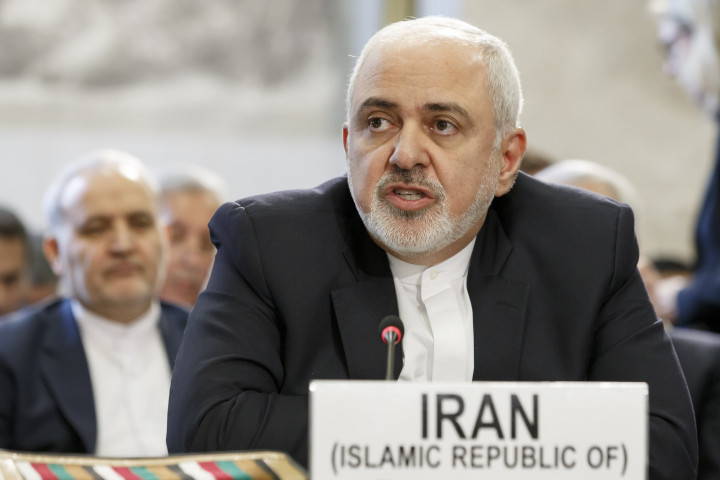 Mohamad Dzsavad Zarif iráni külügyminiszter beszél a miniszteri szintű Afganisztán-értekezleten az ENSZ genfi székházában 2018. november 28-án. MTI/EPA/KEYSTONE/Salvatore Di Nolfi