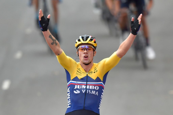 Primoz Roglic a Vuelta a España 1. szakaszán 2020. október 20-ánFotó: Ander Gillenea / AFP