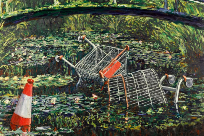 Hárommilliárd forintért kelt el a Banksy-féle Monet