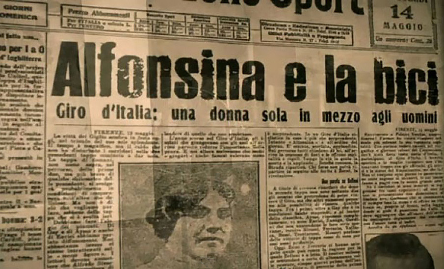 Alfonsina Strada a La Gazzetta dello Sport nevű újságban – Forrás: La Gazzetta dello Sport