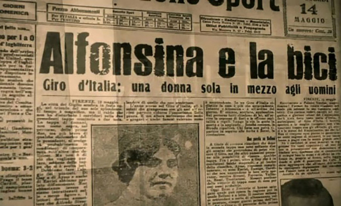 Alfonsina Strada a La Gazzetta dello Sport nevű újságban – Forrás: La Gazzetta dello Sport