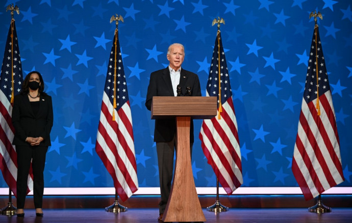 Biden beszédet mond november 5-én WilmingtonbanFotó: Jim Watson / AFP