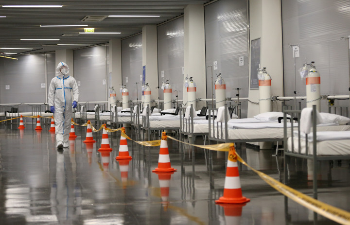 Kórházzá alakítpott sportcsarnok Zágrábban 2020. november 3-án – Fotó: Antonio Bronic / Reuters