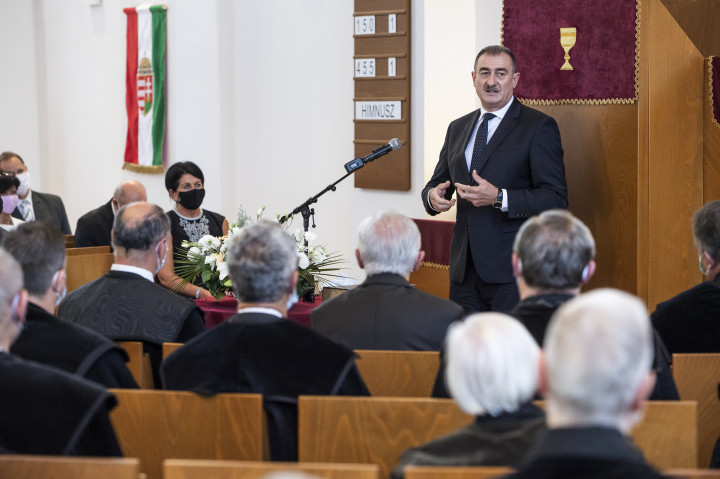 Bese Ferenc soroksári polgármester egy templomszentelő istentiszteleten a XXIII. kerületben 2020. szeptember 5-én – Fotó: Mónus Márton /MTI
