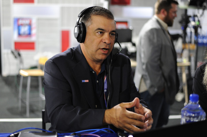 David Bossie, a Citizens United elnöke beszélget Stephen K. Bannonnal 2016. július 21-én Clevelandben. Fotó: Ben Jackson / Getty Images