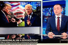 A köztévén vasárnap délután sem beszélnek még kijelentő módban arról, hogy Biden lesz a következő elnök