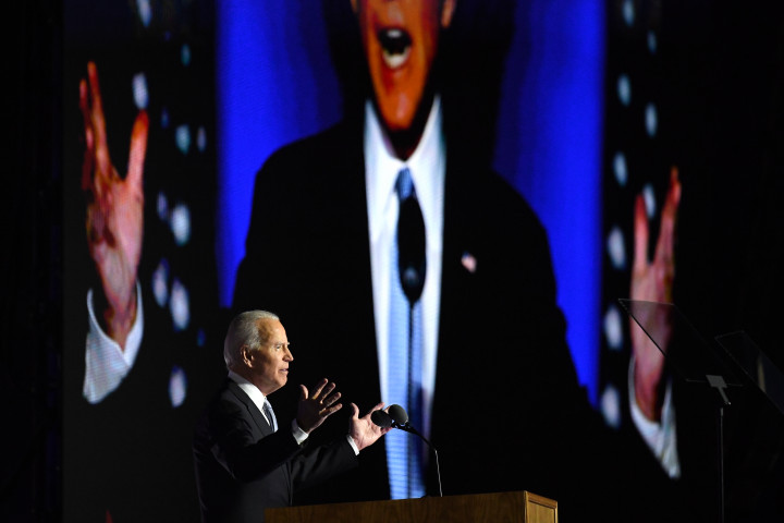 Joe Biden győzelmi beszéde közbenFotó: Roberto Schmidt / AFP