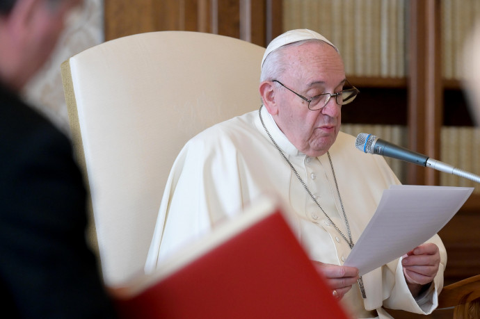 Ferenc pápa a Vatikánban november 11-én – Fotó: Handout / Vatican Media / AFP