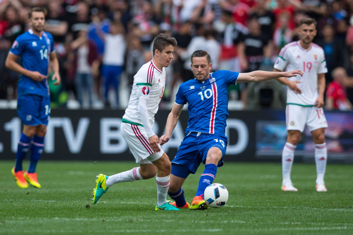 Nagy Ádám a 2016-os Eb-meccsen Izland ellen – Fotó: Olimpik/NurPhoto via Getty Images