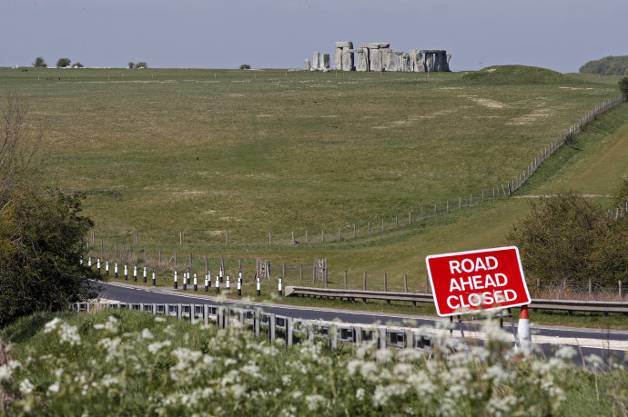 A Stonehenge mellett elvezető út, amit kiváltana az alagútFotó: Adrian Dennis / AFP