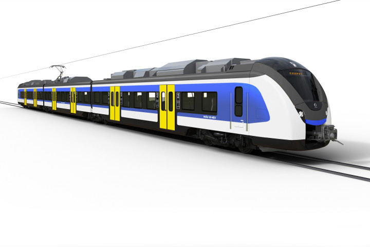 A Stadler (fent) és az Alstom (lent) lehetséges járműve – Kengyel Kristóf színterve – Forrás: Alstom, Stadler