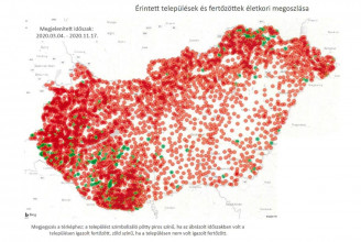 Térképre tették a magyarországi fertőzöttségi szintet
