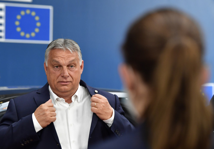 Orbán Viktor Brüsszelben 2020. július 19-én – Fotó: JOHN THYS / POOL / AFP