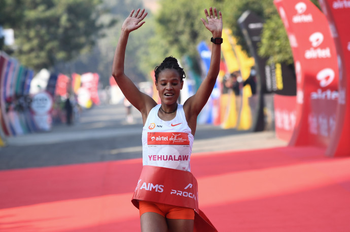 Minden idők második legjobb női félmaratoniját futották Új-Delhiben